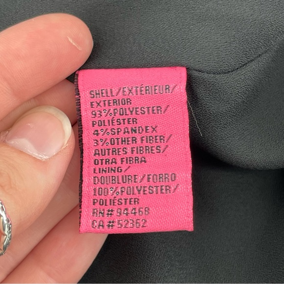 Betsey Johnson Womens Asymmetrical Dress Black Pinstripe Sleeveless 6 - Picture 8 of 8